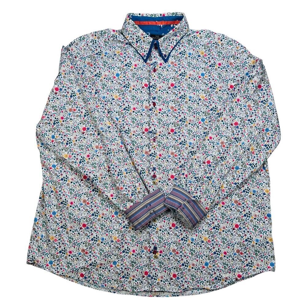 Next Signature Regular Fit 3XL Floral Shirt Long Sleeve Button Down Work Brunch